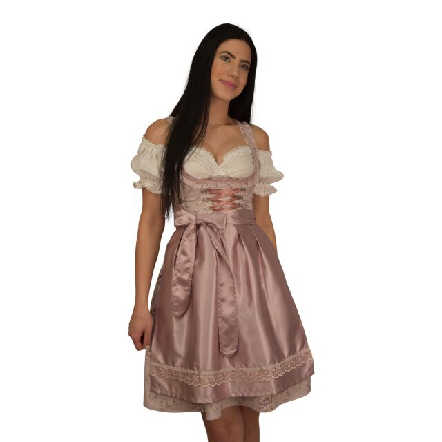 Dirndl Set 522GT Trachtenkleid Pastelviolett fein geblümt 34