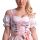 Dirndl Set Trachtenkleid 534GT Cremeweiß mit Rosa geblümt 42