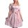 Dirndl Set Trachtenkleid 534GT Cremeweiß mit Rosa geblümt 42