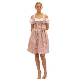 Dirndl Set 2tlg.Trachtenkleid Altrosa geblümt 544GT 44