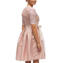 Dirndl Set Horen 2tlg.Trachtenkleid Rosa geblümt 545GT 36