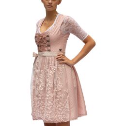 Dirndl Set Horen 2tlg.Trachtenkleid Rosa geblümt 545GT 36